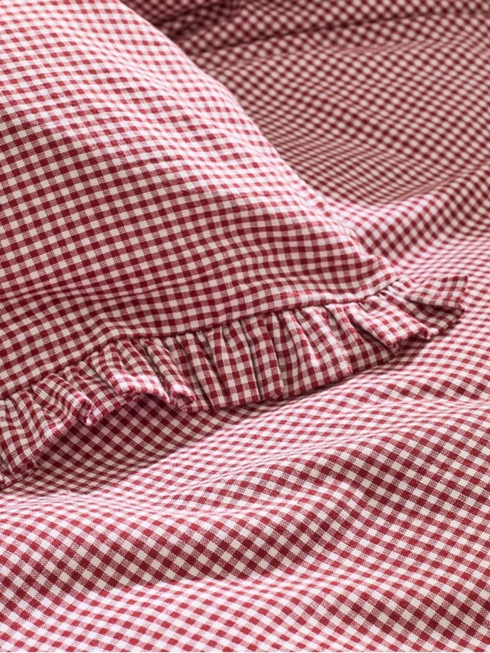 WAMSUTTA  / Red Gingham ~Twin Size ~Fitted ~Bedsheet